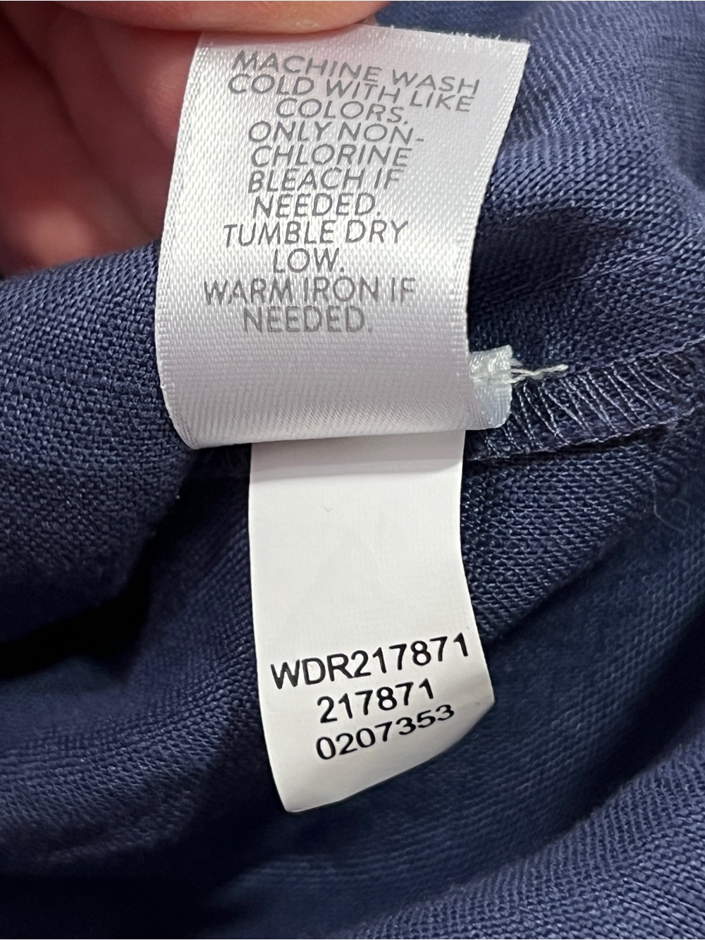 J.Jill Love Linen Pleated Dress - Medium - short sleeve relaxed fit blue classic - Picture 9 of 10